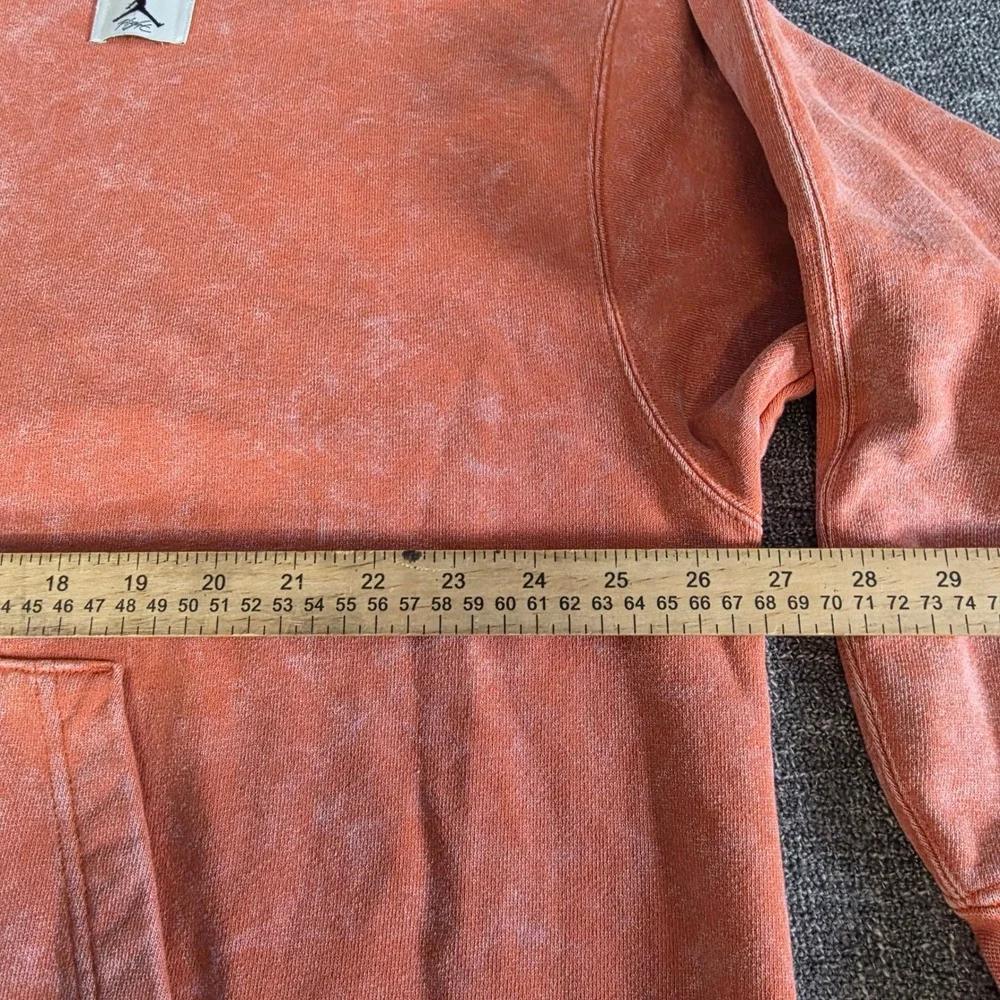 Jordan Flight Essentials Oversized Hoodie Orange Acid Wash DX0442-812 Mens L
